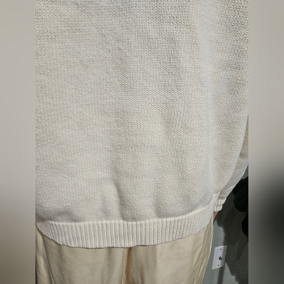 Vintage Liz Claiborne Liz Golf Sweater – Cotton Golf Graphic Sweater – Size M - Picture 11 of 16